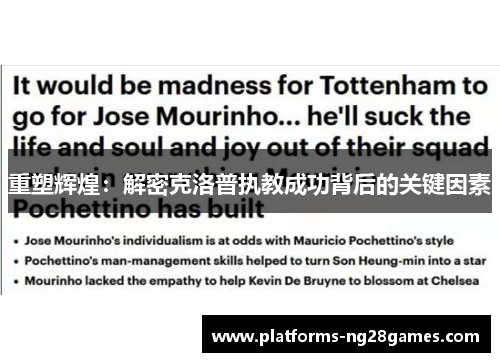 重塑辉煌:解密克洛普执教成功背后的关键因素 重塑辉煌:解密克洛普执教成功背后的关键因素